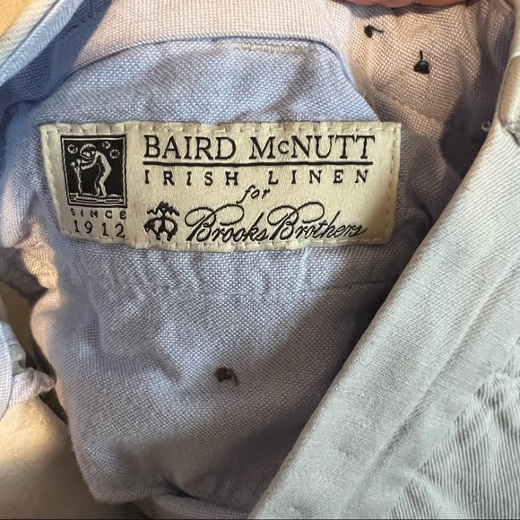 Brooks Brother Irish Linen Cotton Blend Light Baby Blue Chino Pants - Picture 9 of 9